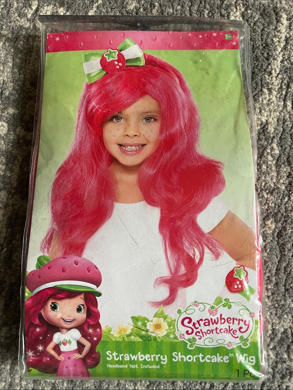 Strawberry Shortcake Kids' Costume Wig — Vibrant Strawberry Pink